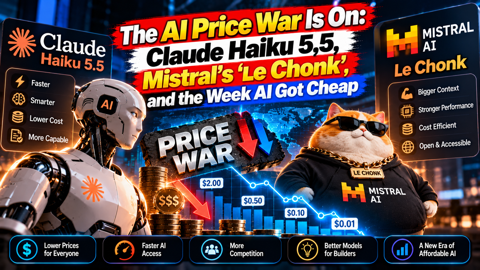 The AI Price War Is On: Claude Haiku 5.5, Mistral’s ‘Le Chonk,’ and the Week AI Got Cheap