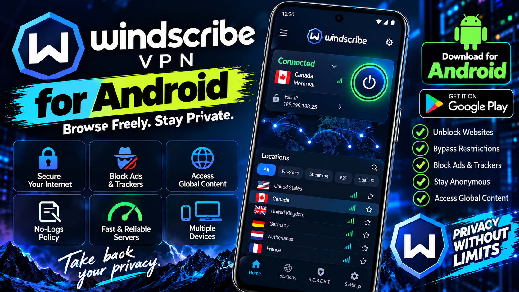 Windscribe for Android