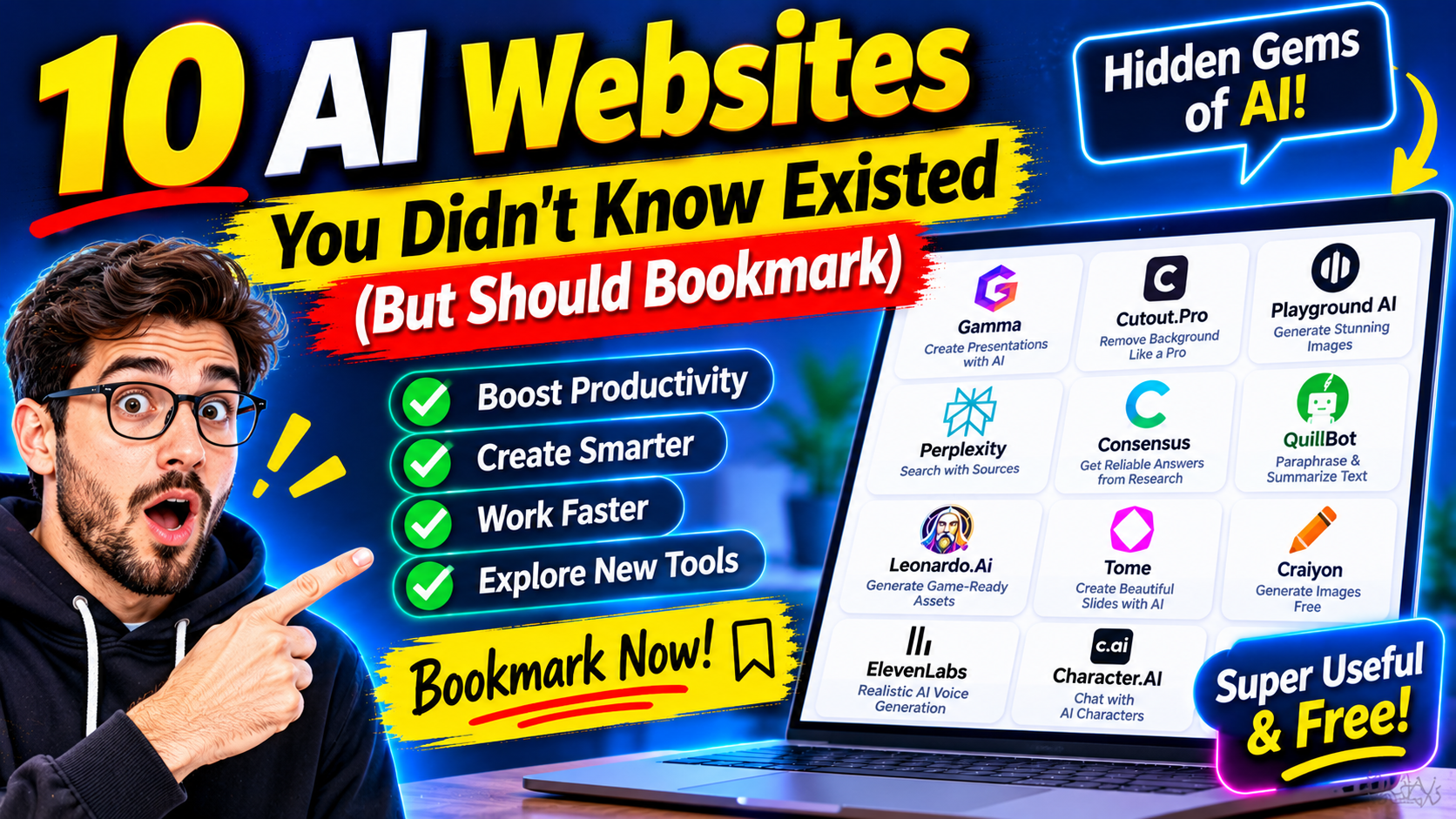 10 AI Websites You Didn’t Know Existed (But Should Bookmark)