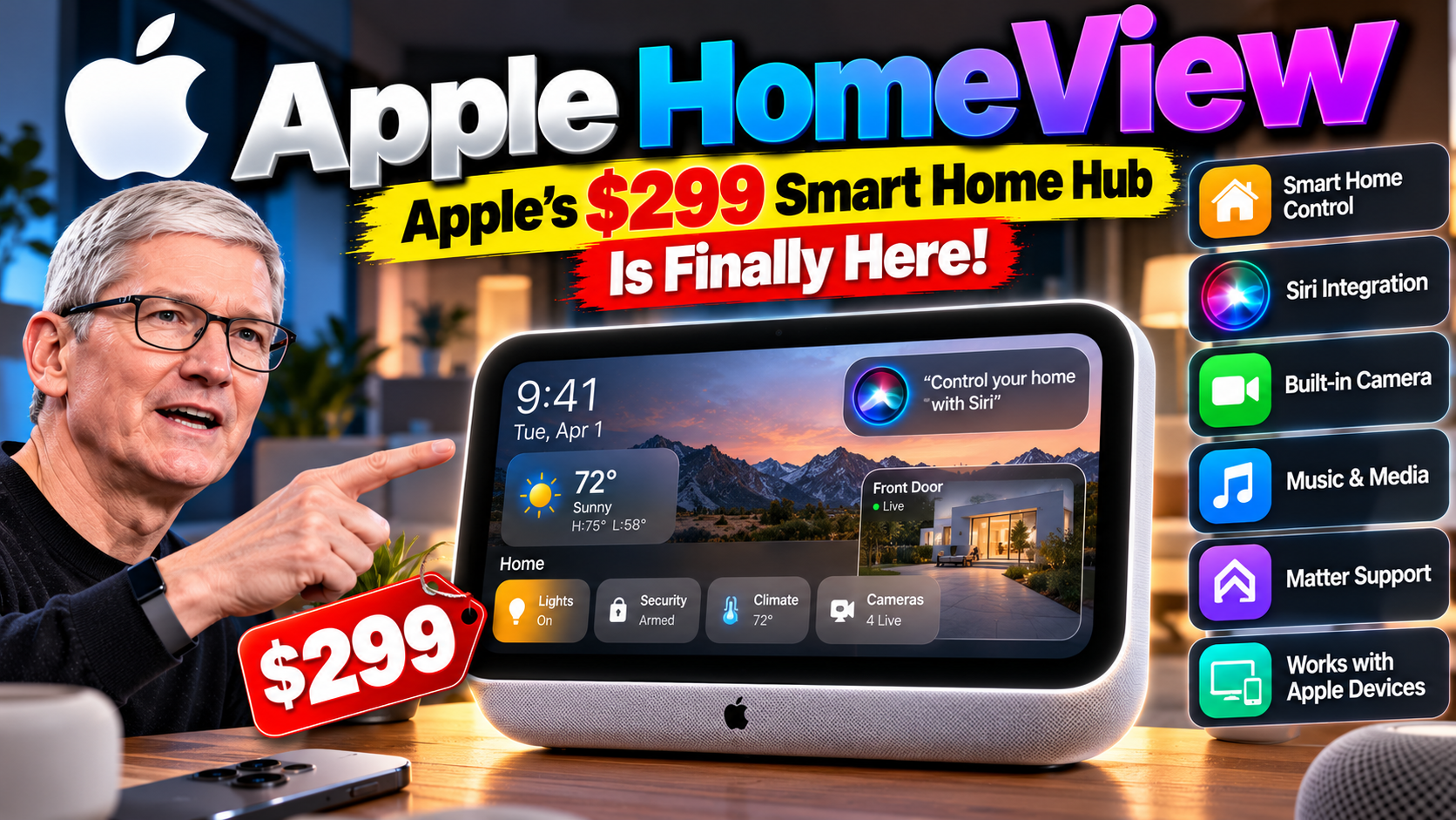 Apple HomeView: Apple’s $299 Smart Home Hub Is Finally Here
