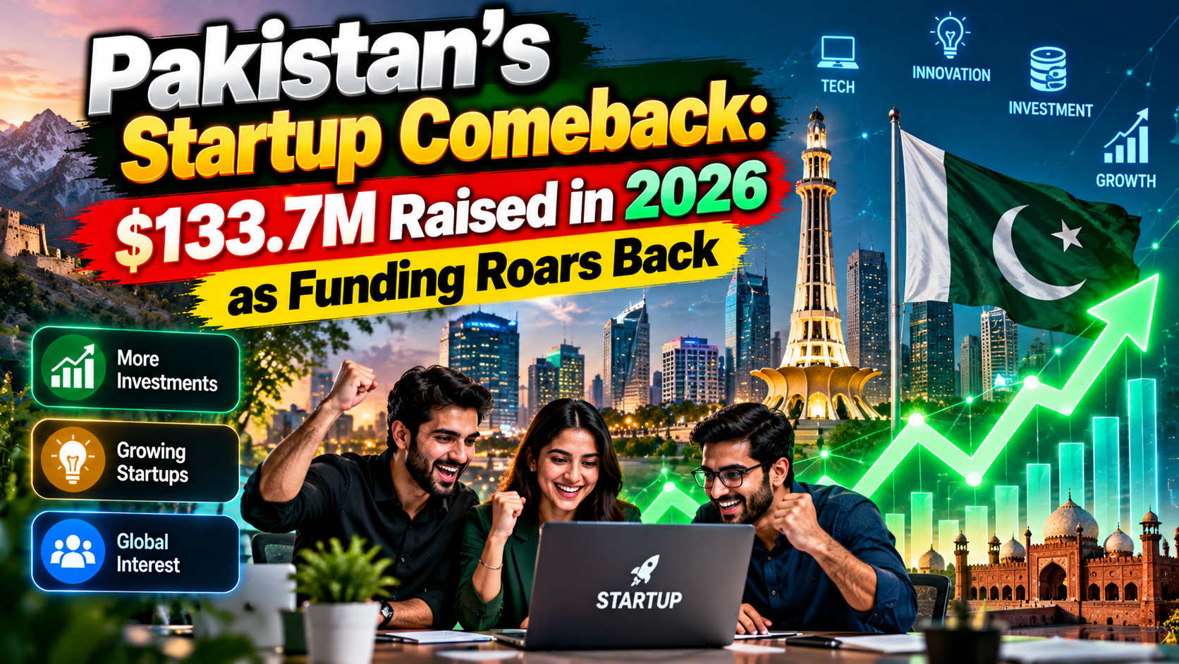 Pakistan’s Startup Comeback: $133.7M Raised in 2026 as Funding Roars Back
