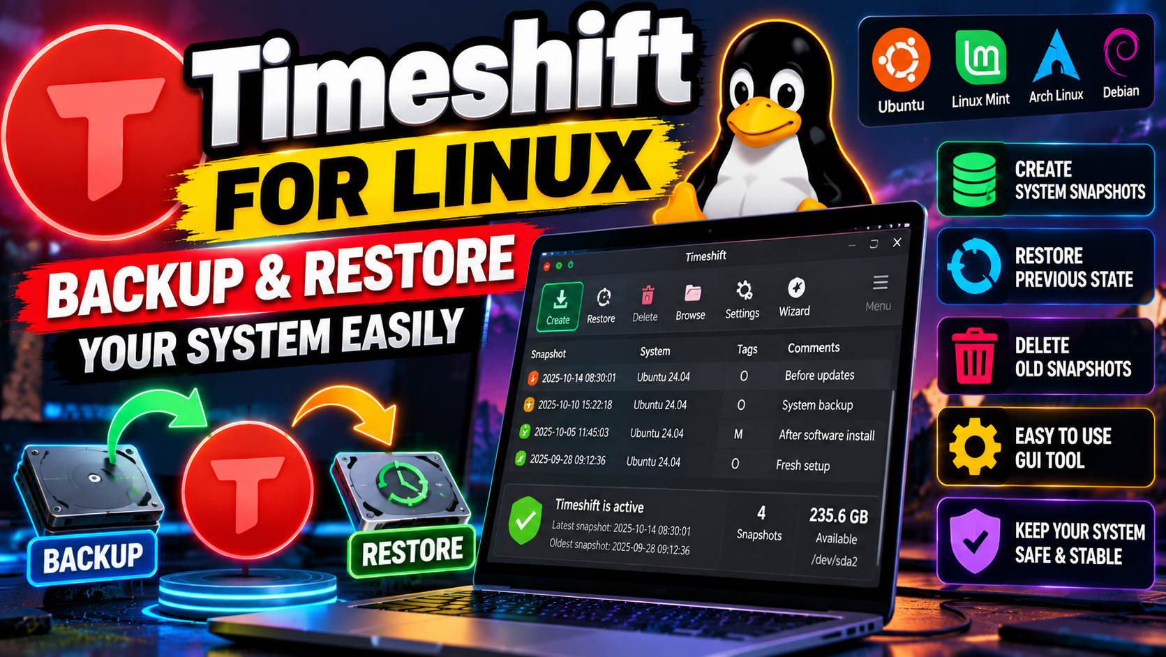 Timeshift for Linux