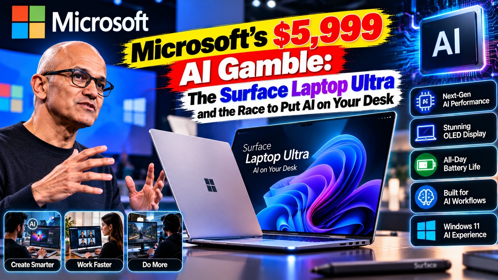 Microsoft’s $5,999 AI Gamble: The Surface Laptop Ultra and the Race to Put AI on Your Desk