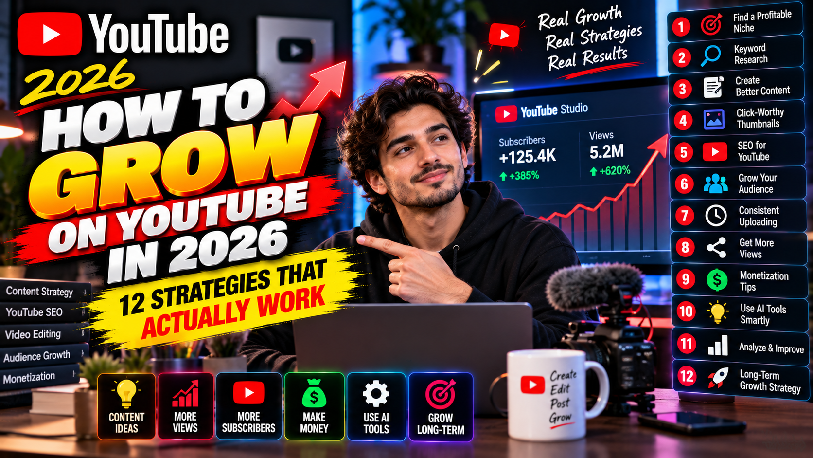 How to Grow on YouTube in 2026: 12 Strategies That Actually Work