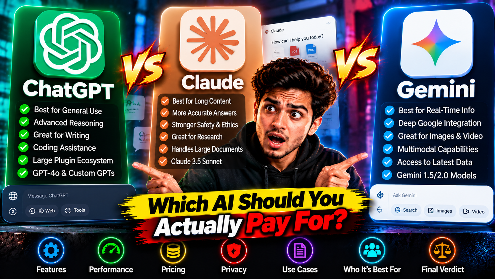 ChatGPT vs Claude vs Gemini: Which AI Should You Actually Pay For?