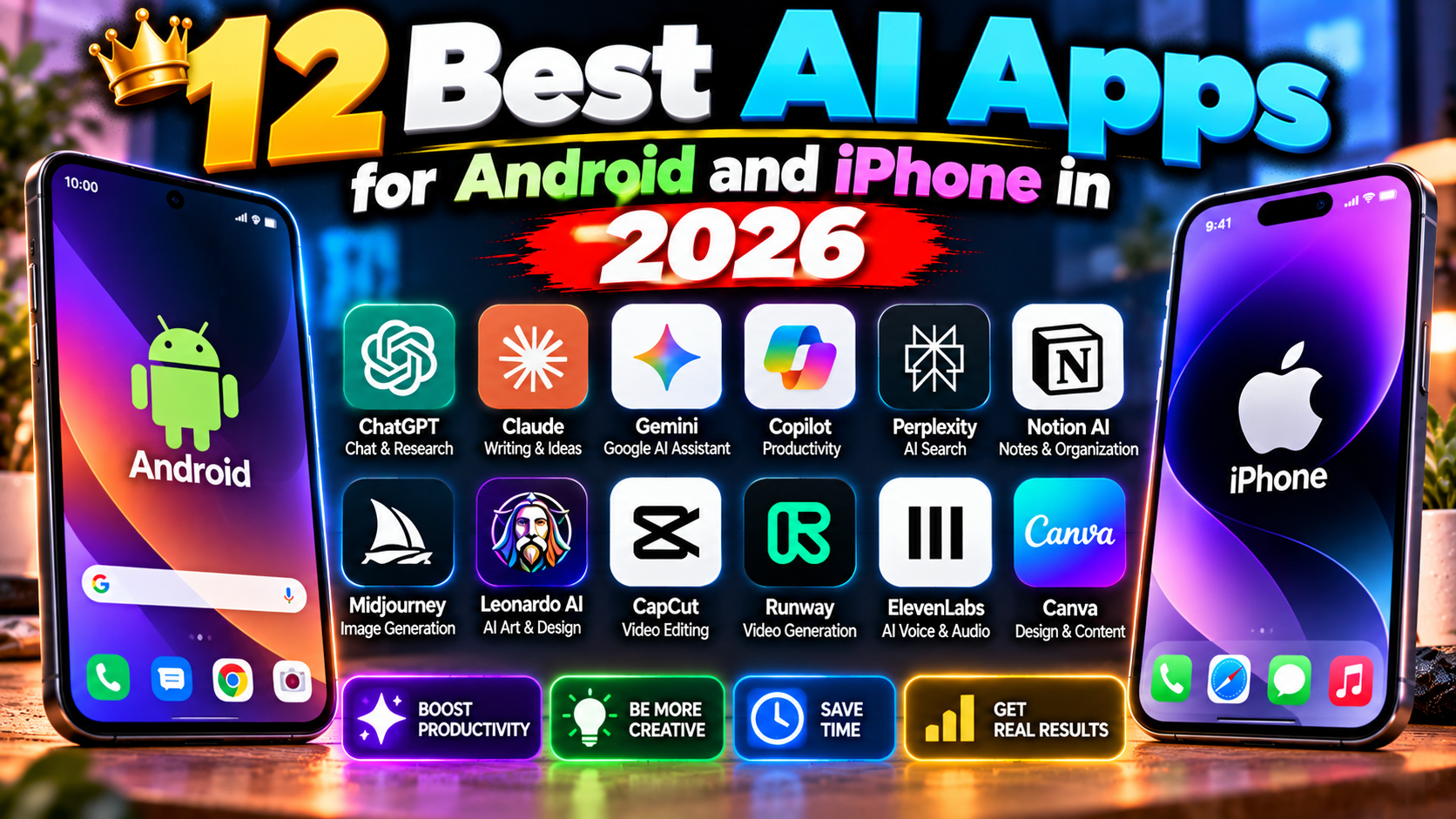 12 Best AI Apps for Android and iPhone in 2026