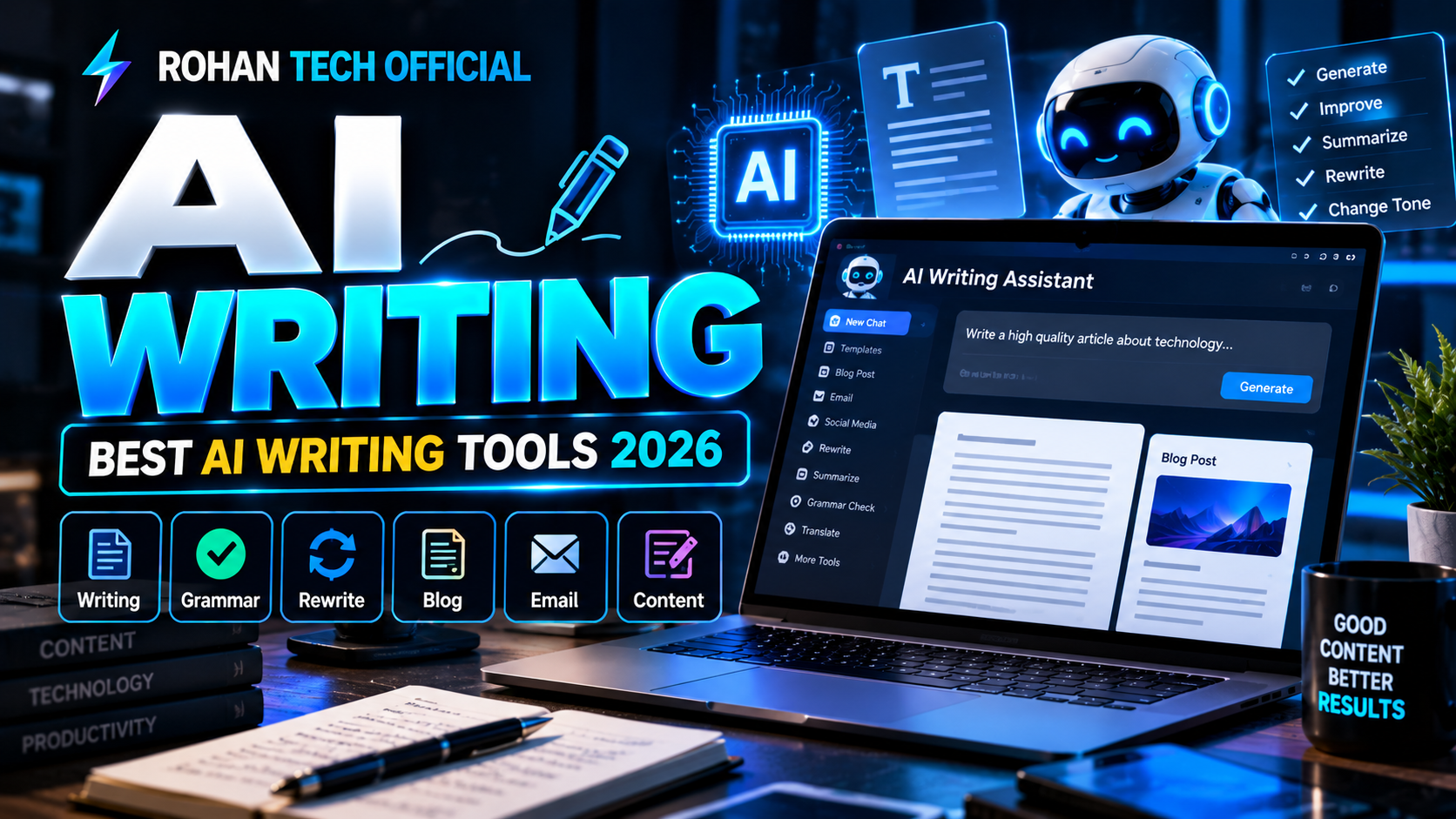 Best  AI Writing  Tools in 2026: AI  Writers  for  Content, Blogs & Mor