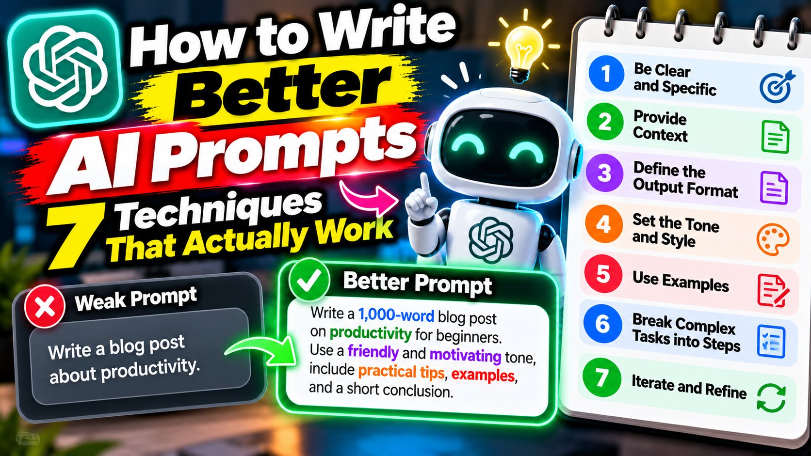 How to Write Better AI Prompts: 7 Techniques That Actually Work