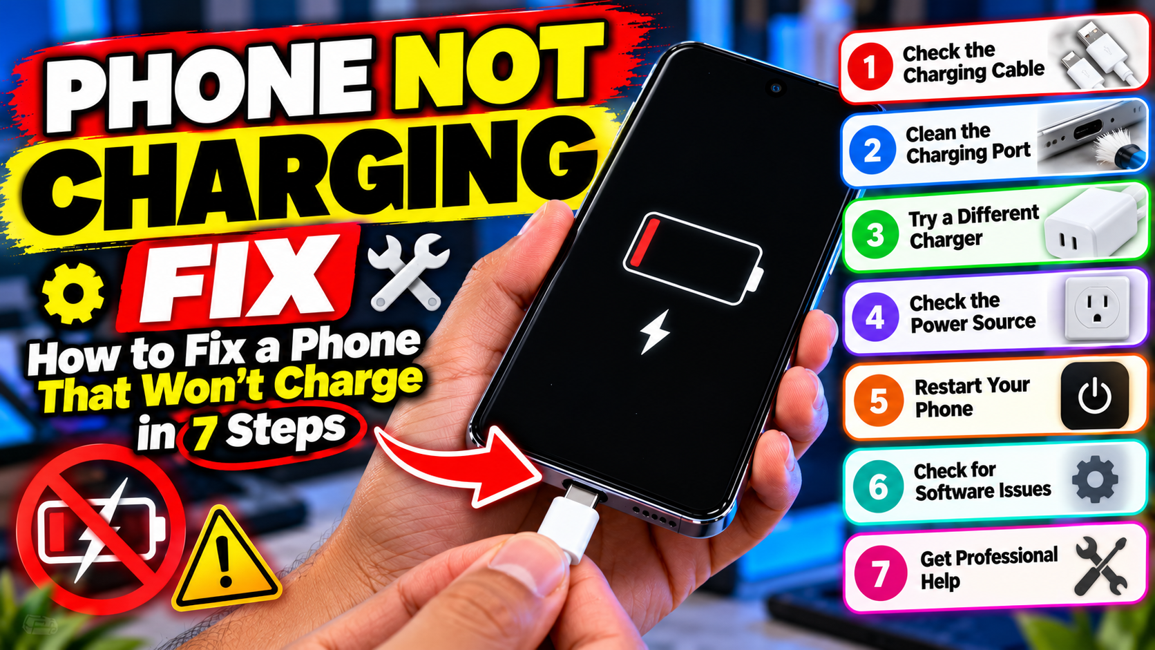 Phone Not Charging Fix: How to Fix a Phone That Won’t Charge in 7 Steps