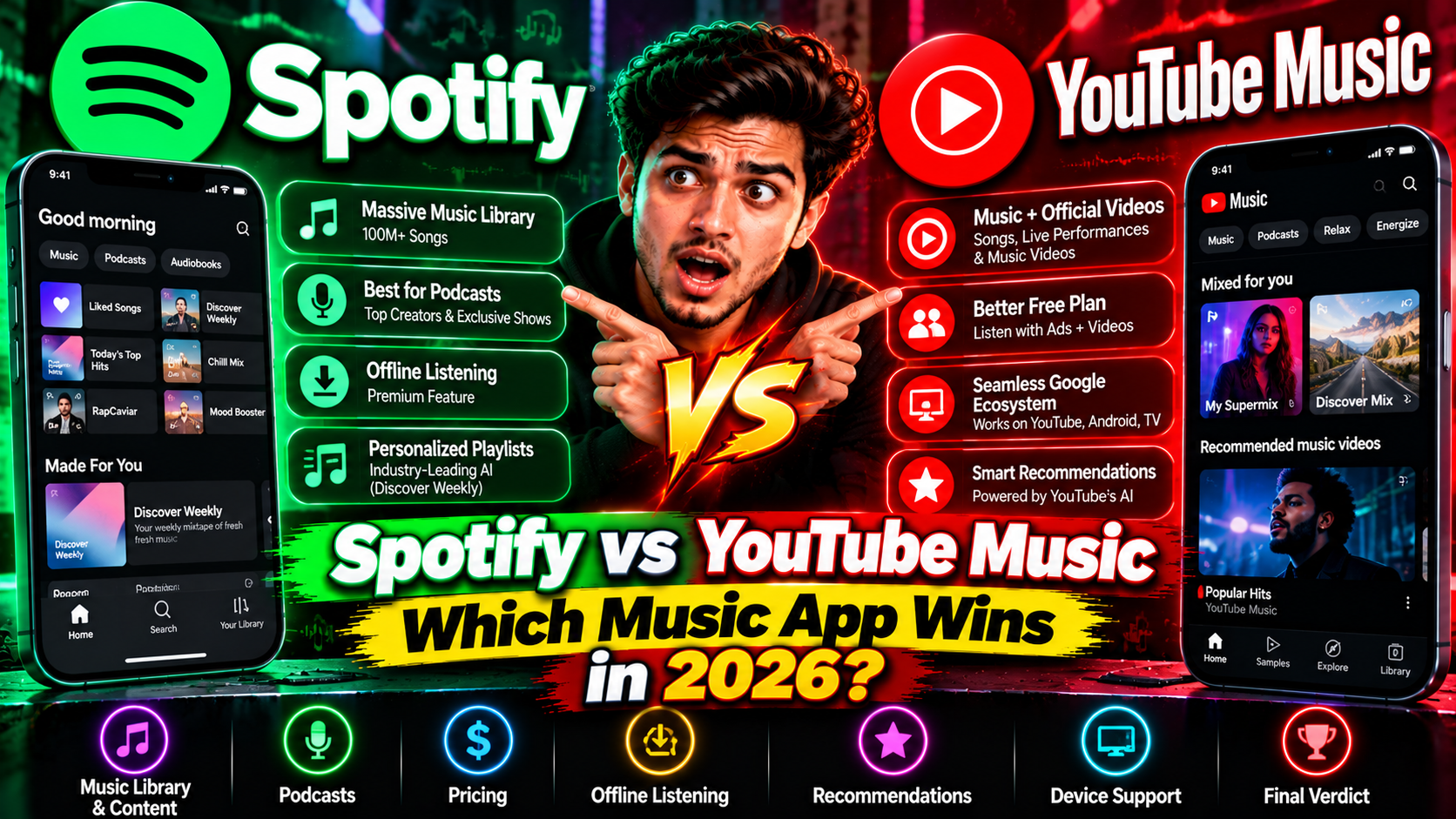 Spotify vs YouTube Music: Which Music App Wins in 2026?