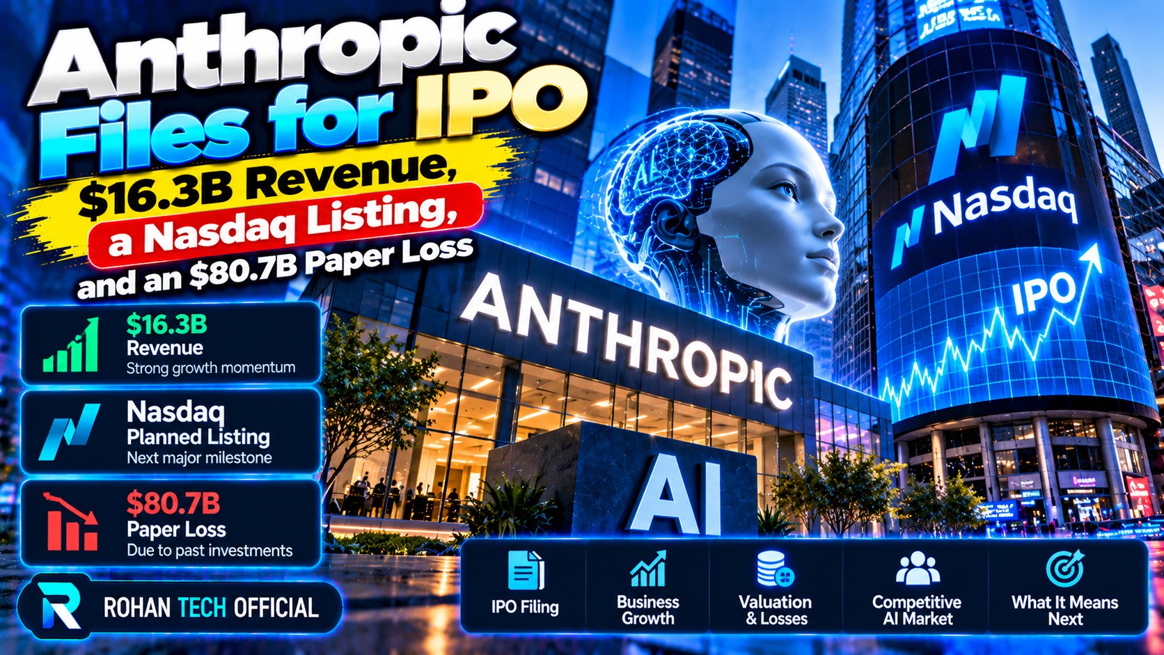 Anthropic Files for IPO: $16.3B Revenue, a Nasdaq Listing, and an $80.7B Paper Loss
