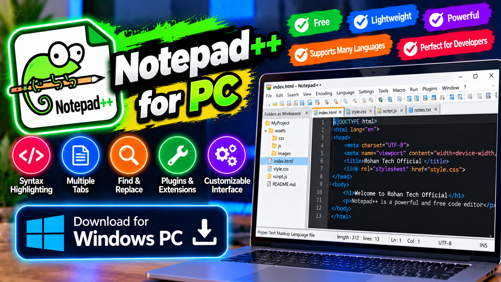 Notepad++ for PC