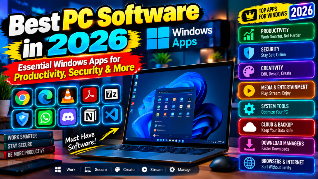 Best PC Software in 2026: Essential Window  Apps for  productivity, Security & More
