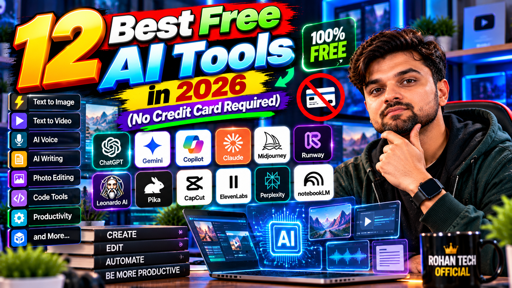 12 Best Free AI Tools in 2026 No Credit Card Required